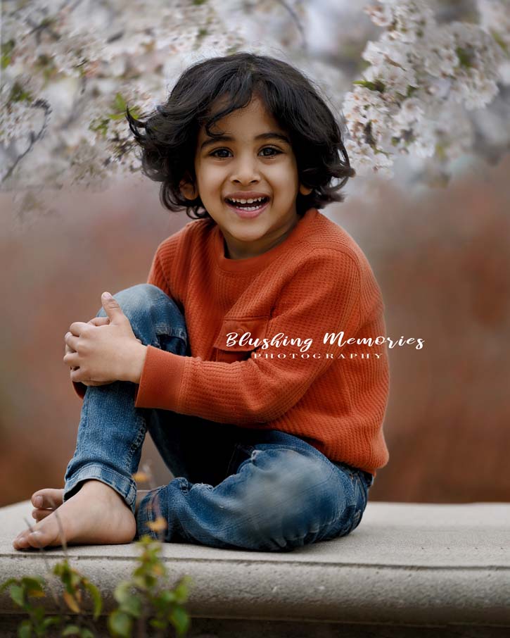 fall photo portrait of a boy