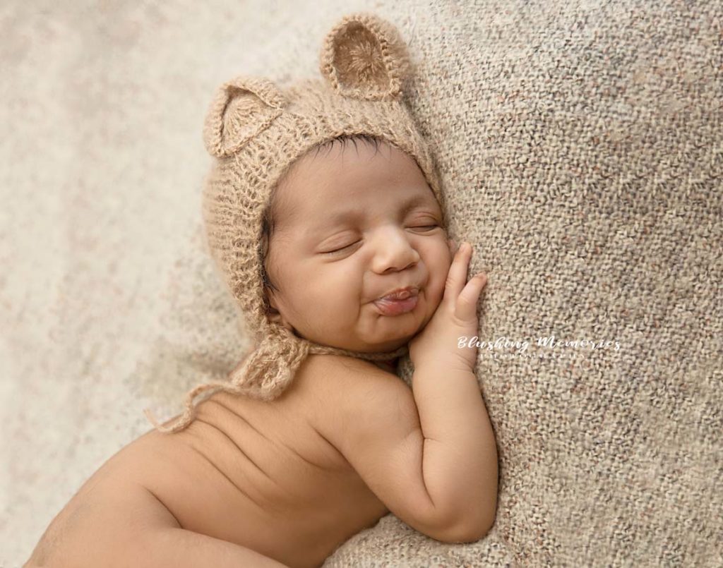 Newborn baby boy portrait session