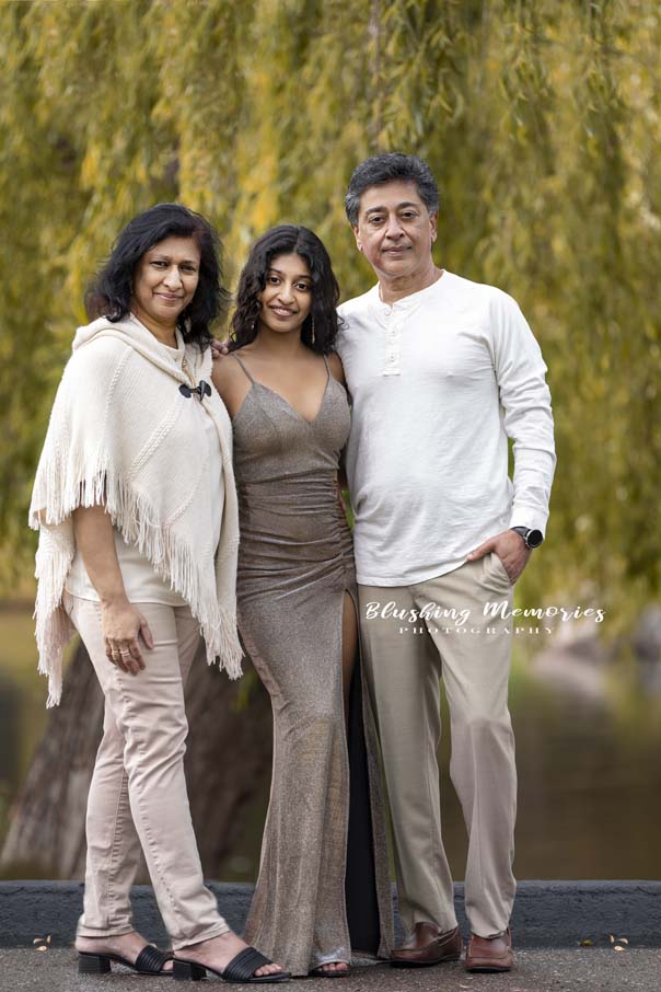 portrait of family in outdoor