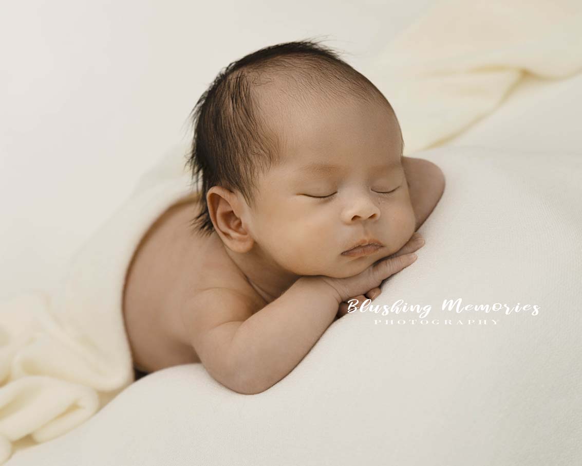 studio posed newborn baby boy photoshoot