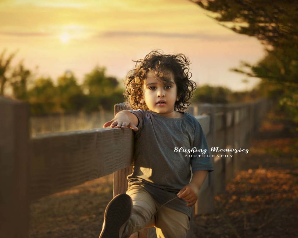 outdoor portrait of a boy