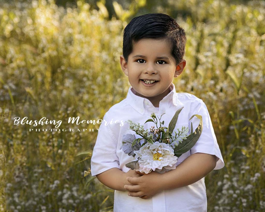 Outdoor photo session of boy